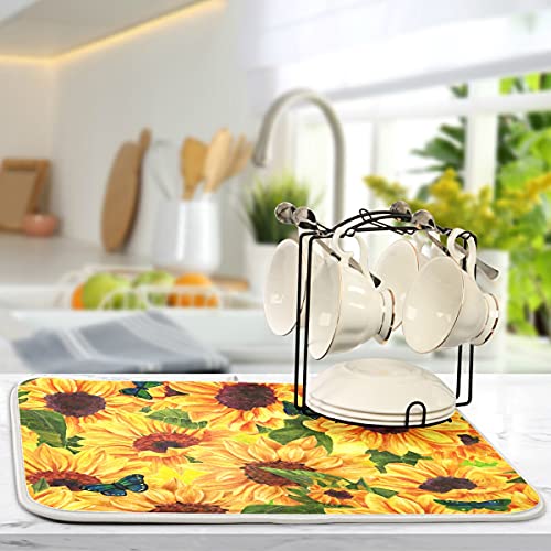 Super Absorbent Dish Drying Mat Microfiber Fast
