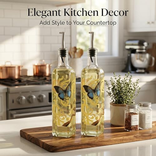 2 Pack Glass Olive Oil Dispenser (2 Count)