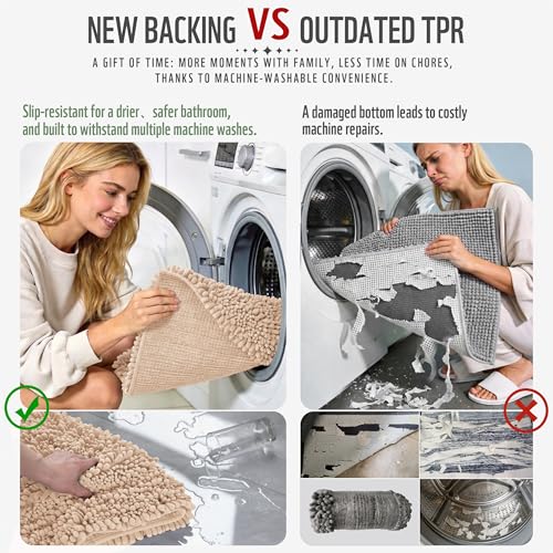 Bathroom Rugs Non Slip Washable 32x20 Inch