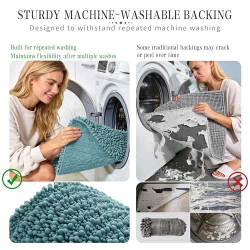 Bathroom Rugs Non Slip Washable 24x17 Inch