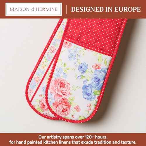 Double Oven Mitts 100% Cotton Double Oven Glove