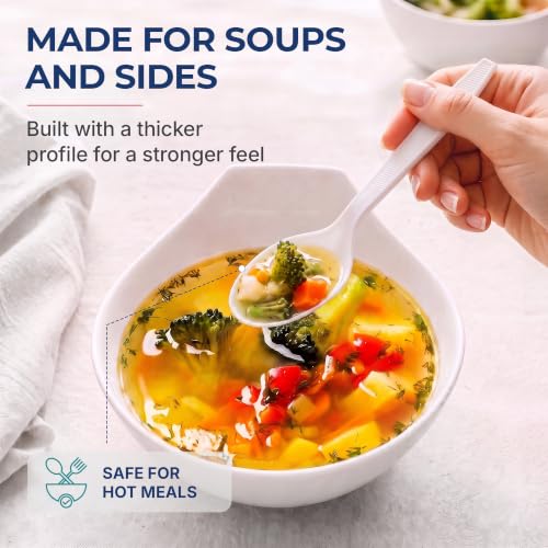 Extra Heavy Duty Plastic Soup Spoons (400 Count)