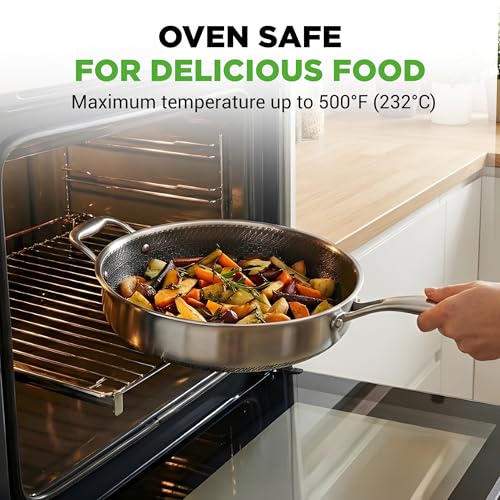 3.4QT Deep Frying Pan with Lid