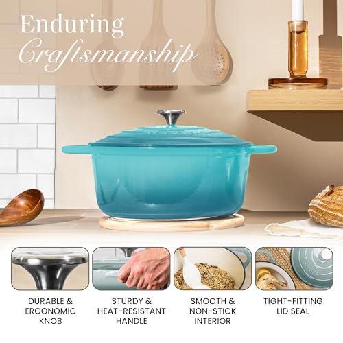 Enamelled Cast Iron Dutch Oven Pot with Lid