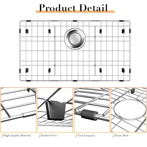 26-1/8" x 14-1/8" Stainless Steel Sink Grid, Sink Grate for Bottom