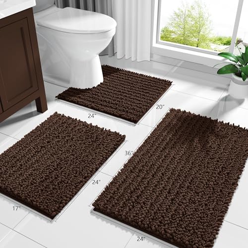 Bathroom Rugs Non Slip Washable 32x20 Inch