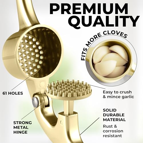 Large Premium Garlic Press Set