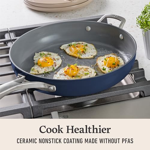 Premier Ceramic Nonstick 12" Frying Pan with Lid