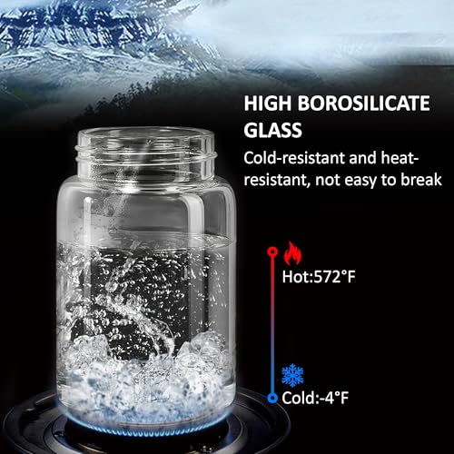 26 oz 850 ml Clear Glass Storage Canister with Airtight Wooden Lid