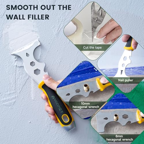 12-in-1 Putty Knife, 2 Pack Paint Scraper Tool