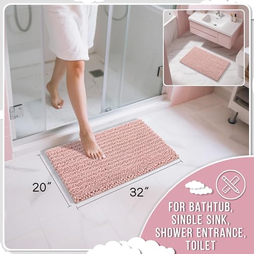 Bathroom Rugs Non Slip Washable 32x20 Inch