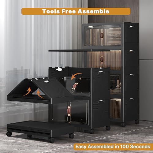 208QT Stackable Storage Bins with Lids (4 Count)
