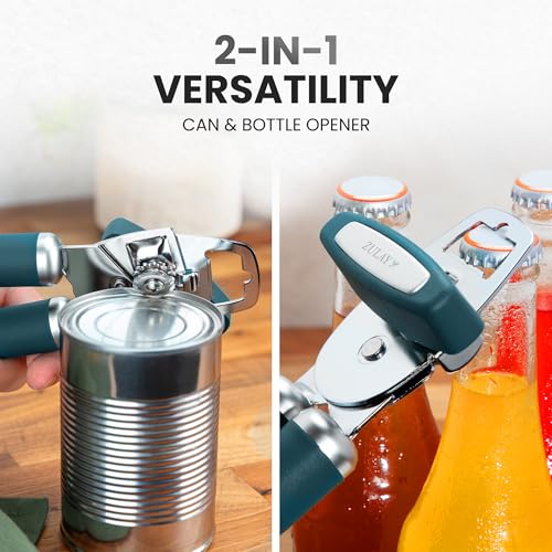 Heavy Duty Stainless Steel Can Opener Manual with Bottle Opener