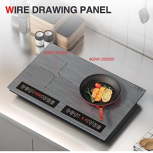 Double Induction Cooktop 2 Burner 110V 4000W Portable Table Stove