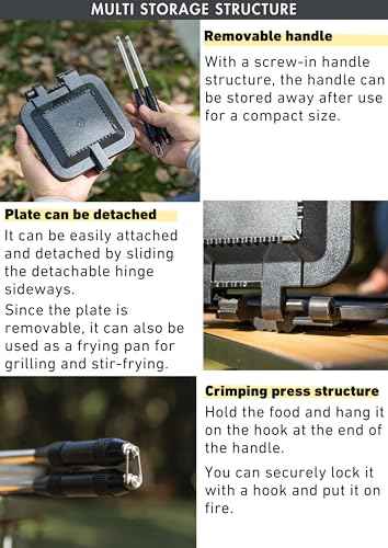 Sandwich Maker Hot Sand Single Burner Gas Fire Open Fire Compact Aluminum TT