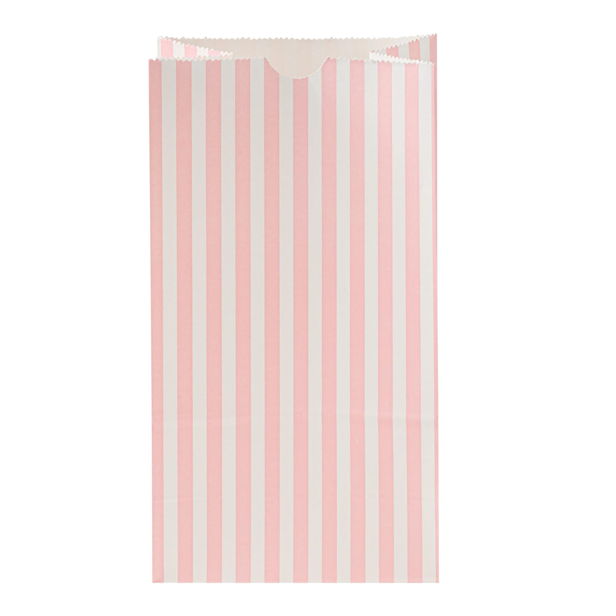 Pink And White Stripe Paper Bag (100 Count)