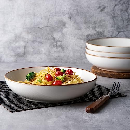 8.5’’ Ceramic Pasta Bowls Set of 4 (4 Count)