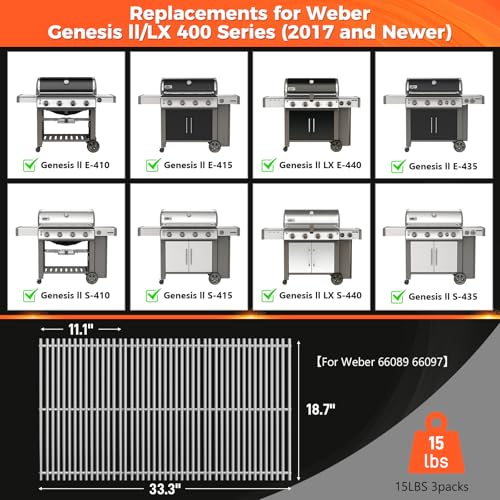 18.7" Grill Grates for Weber Genesis II E