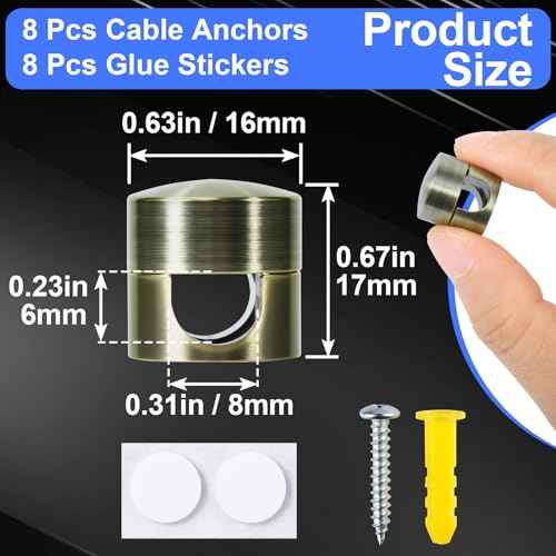8 Sets Charger Holders for Cords (8 Count)