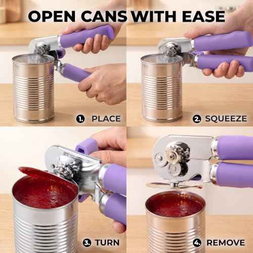 Stainless Steel Swing Open Manual Can Opener Comfortable Grip
