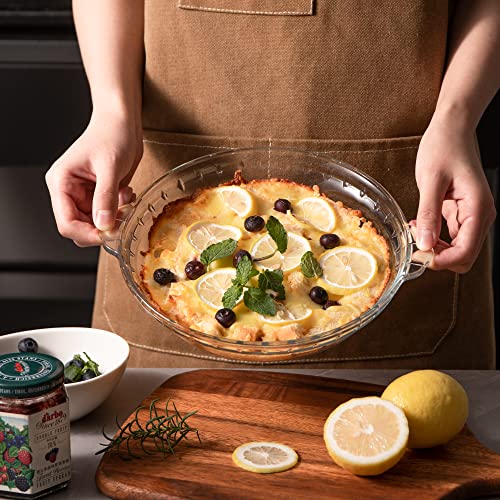 Sweejar 2 pack Glass Pie Pan (2 Count)