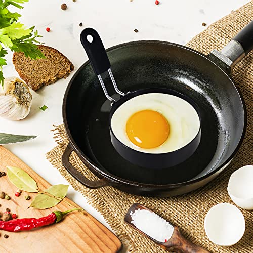 3.5'' Egg Rings with Silicone Handle