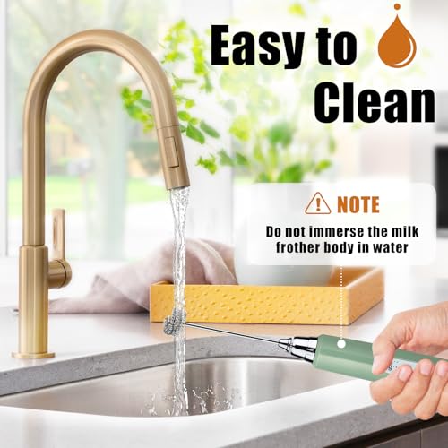 Granite Green Milk Frother Wand for Coffee