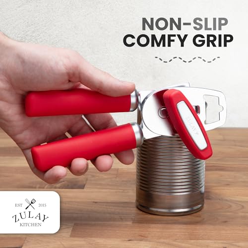 Heavy Duty Stainless Steel Can Opener Manual with Bottle Opener