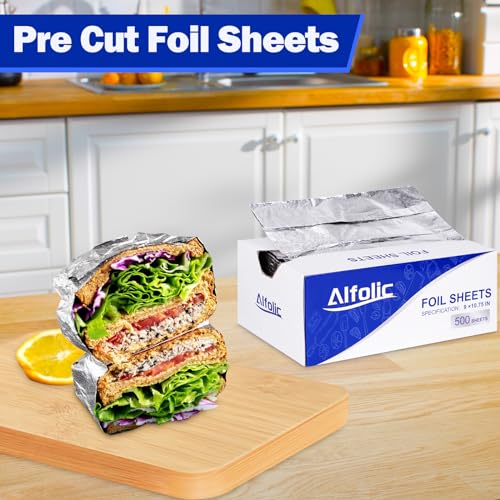 12" x 10.75" Aluminum Foil Sheets 500 count (500 Count)