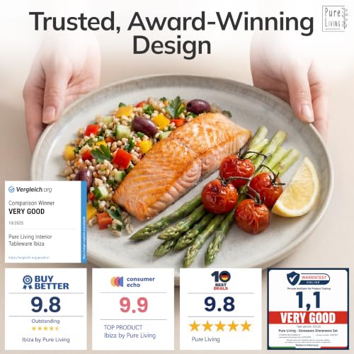 12 Piece Stoneware Dinnerware Set for 4 (12 Count)