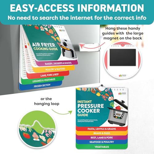 Air Fryer & Instant Pot Magnetic Cooking Guides (2 Count)