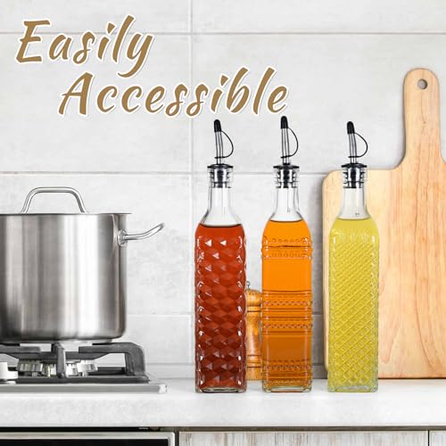 3 Pack Glass Oil Dispensers 500ML (3 Count)