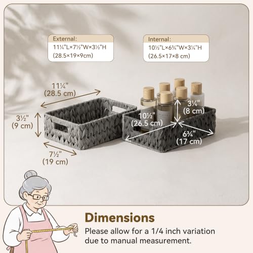 Wicker Baskets for Storage (2 Count)