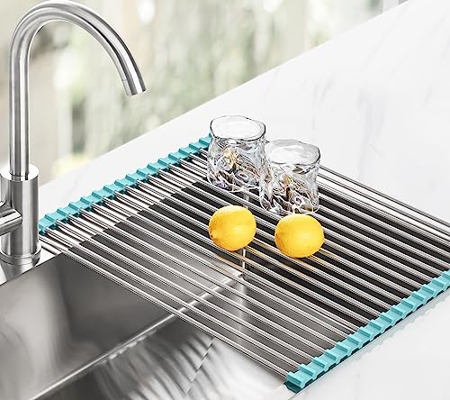 Roll Up Dish Drying Rack Over Sink