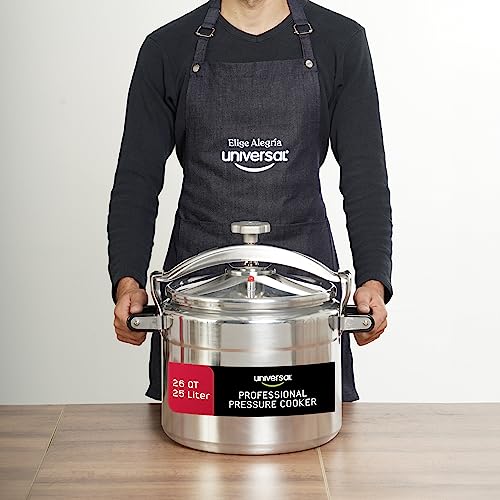 Large) 26-Quart Aluminum Pressure Cooker for Professional Use – Commercial-Grade, 1 Safety Valve, Reinforced Handles, Easy-Open Lid, – Ideal for Large Kitchens, and Restaurants