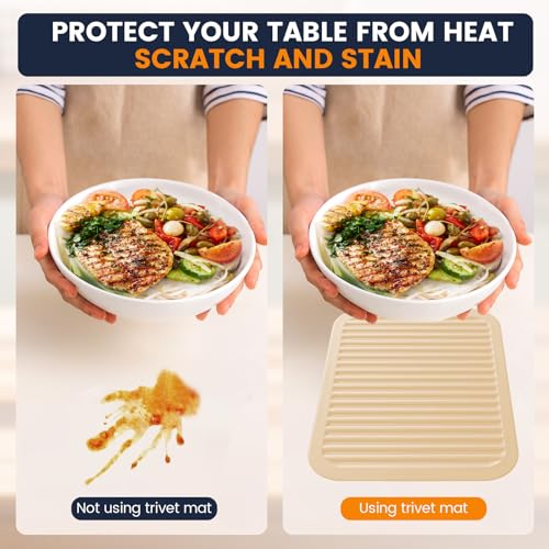 Silicone Trivet Mats 2 Heat Resistant Pot Holders Multipurpose Non