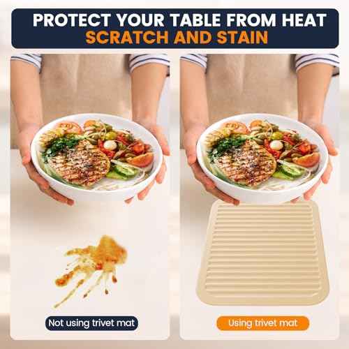 Silicone Trivet Mats 4 Heat Resistant Pot Holders Multipurpose Non