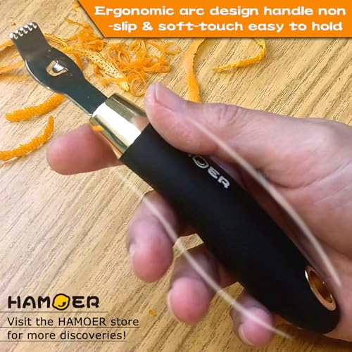 Zester Channel Knife & Micro Plane Grater Tool Set Ergonomic Handle (4 Count)