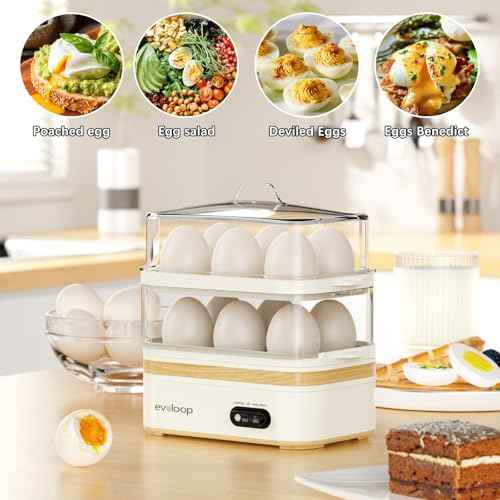 Rapid Egg Cooker Electric 12 Eggs Capacity (12 Count)