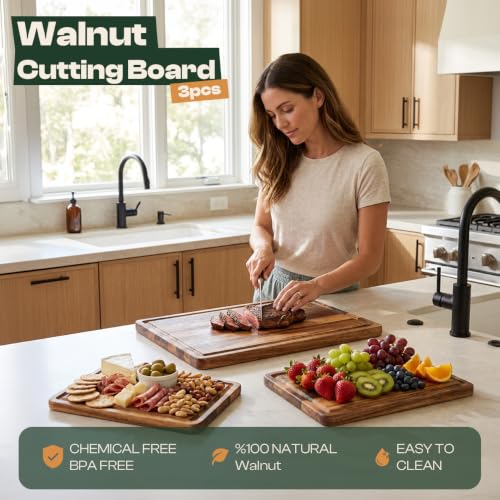 Riviera Walnut Cutting Board Set of 3