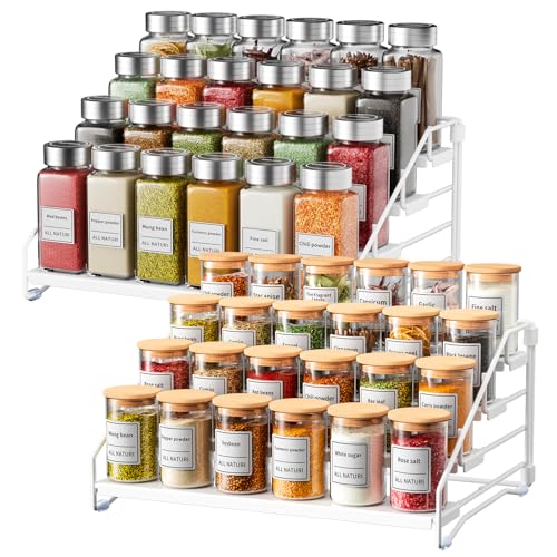 2 Pack Spice Rack Organizer for Cabinet