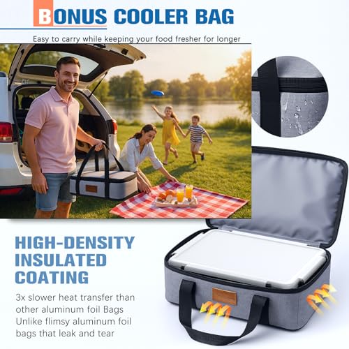 Chilled Portable Snackle Box Container Beach Essentials Insulated Bag Keep Food Warm