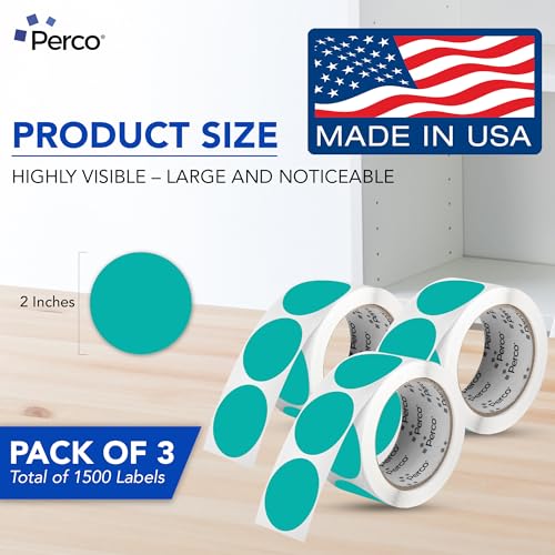 Teal Perforated Round Circle Dot Sticker 2 (3 Count)