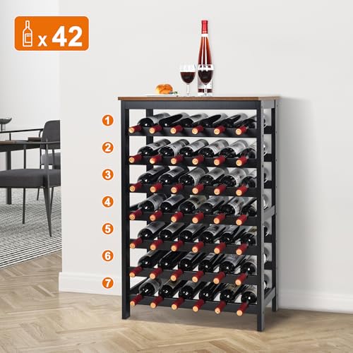 42 Bottles Bamboo Wine Rack (42 Count)
