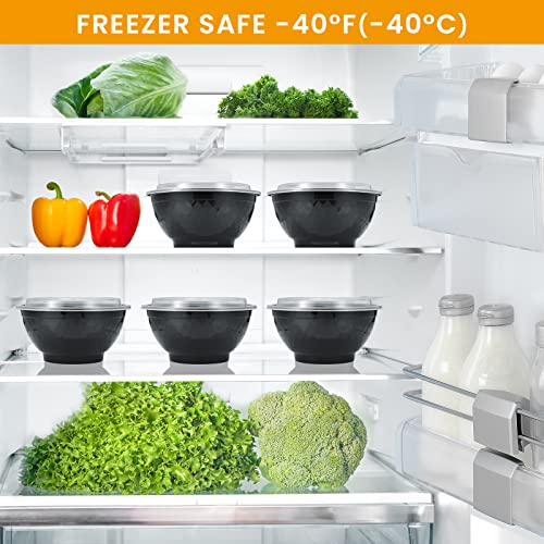 36oz Extra Thick Meal Prep Bowls with Lids (30 Count)