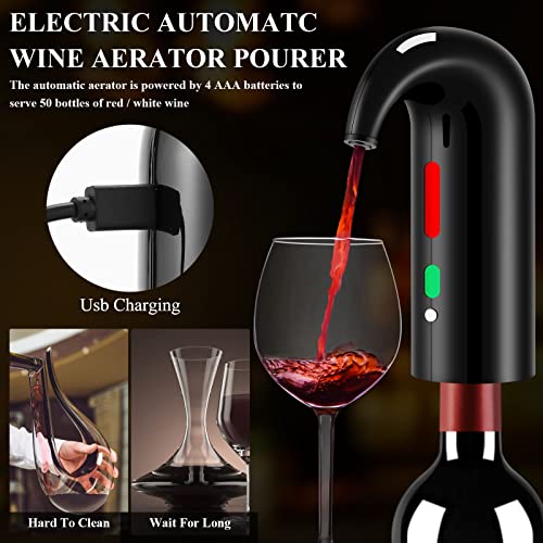 Wine Opener Valentines Day Gift Set with Electric Wine Bottle Opener