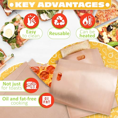 Reusable Toaster Bags 12 Pcs (12 Count)
