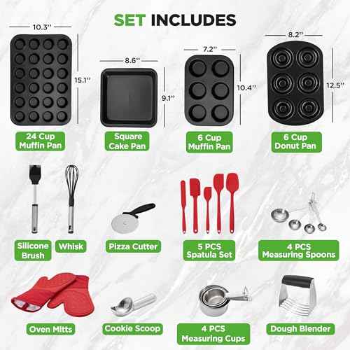 42 Piece Nonstick Bakeware Set