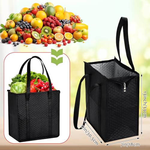 4 Pcs Insulated Grocery Bags Reusable (4 Count)
