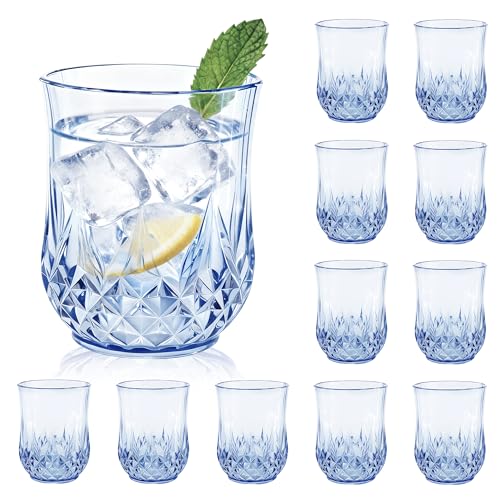 12 Pack Plastic Stemless Wine Glasses (12 Count)